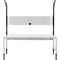 Schäfer Shop Pure Arbeitstisch AST31, manuell höhenverstellbar, Melaminplatte, 4-Fuß, bis 500 kg, B 2000 x T 800 x H 800-1030 mm, weißaluminium/lichtgrau