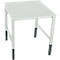 Schäfer Shop Pure Arbeitstisch AST31, manuell höhenverstellbar, Melaminplatte, 4-Fuß, bis 500 kg, B 750 x T 800 x H 800-1030 mm, lichtgrau/lichtgrau