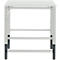 Schäfer Shop Pure Arbeitstisch AST31, manuell höhenverstellbar, Melaminplatte, 4-Fuß, bis 500 kg, B 750 x T 800 x H 800-1030 mm, lichtgrau/lichtgrau