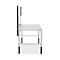 Schäfer Shop Pure Arbeitstisch AST31, manuell höhenverstellbar, Melaminplatte, 4-Fuß, bis 500 kg, B 750 x T 800 x H 800-1030 mm, lichtgrau/lichtgrau