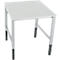 Schäfer Shop Pure Arbeitstisch AST31, manuell höhenverstellbar, Melaminplatte, 4-Fuß, bis 500 kg, B 750 x T 800 x H 800-1030 mm, weißaluminium/lichtgrau