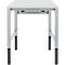 Schäfer Shop Pure Arbeitstisch AST31, manuell höhenverstellbar, Melaminplatte, 4-Fuß, bis 500 kg, B 750 x T 800 x H 800-1030 mm, weißaluminium/lichtgrau