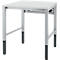 Schäfer Shop Pure Arbeitstisch AST31, manuell höhenverstellbar, Melaminplatte, 4-Fuß, bis 500 kg, B 750 x T 800 x H 800-1030 mm, weißaluminium/lichtgrau