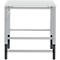 Schäfer Shop Pure Arbeitstisch AST31, manuell höhenverstellbar, Melaminplatte, 4-Fuß, bis 500 kg, B 750 x T 800 x H 800-1030 mm, weißaluminium/lichtgrau