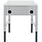 Schäfer Shop Pure Arbeitstisch AST31, manuell höhenverstellbar, Melaminplatte, 4-Fuß, bis 500 kg, B 750 x T 800 x H 800-1030 mm, weißaluminium/lichtgrau