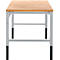 Schäfer Shop Pure Arbeitstisch AST31, manuell höhenverstellbar, Multiplex-Platte, 4-Fuß, bis 500 kg, B 1500 x T 800 x H 805-1035 mm, weißaluminium/Buche