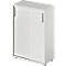 Schäfer Shop Pure Armoire à portes coulissantes Proplana, 3 hauteurs de classeurs, largeur 800 mm, hauteur 1160 mm, gris clair 
