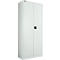 Schäfer Shop Pure Armoire universelle, 5 HC, 4 tablettes, verrouillable, L 800 x P 400 x H 1935 mm, acier, gris clair RAL 7035/gris clair RAL 7035