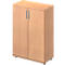 Schäfer Shop Pure Armoires à portes battantes Proplana, 3 hauteurs de classeurs, largeur 800 mm, verrouillable, coloris hêtre 