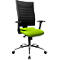 Schäfer Shop Pure Bürostuhl SSI Proline S2, mit Armlehnen, Punkt-Synchronmechanik, Bandscheibensitz, grün/schwarz