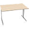 Schäfer Shop Pure Bureau PLANOVA BASIC, rectangulaire, pied en C, L 1200 x P 800 x H 717 mm, érable/blanc + passage de câbles