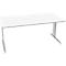 Schäfer Shop Pure Bureau PLANOVA BASIC, rectangulaire, pied en C, L 1600 x P 800 x H 717 mm, blanc + passage de câbles