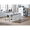 Schäfer Shop Pure Bureau PLANOVA BASIC, rectangulaire, pied en C, L 1600 x P 800 x H 717 mm, blanc + passage de câbles