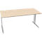 Schäfer Shop Pure Bureau PLANOVA BASIC, rectangulaire, pied en C, L 1600 x P 800 x H 717 mm, érable/blanc + passage de câbles