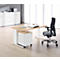 Schäfer Shop Pure Bureau PLANOVA BASIC, rectangulaire, pied en C, L 1600 x P 800 x H 717 mm, érable/blanc + passage de câbles