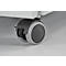 Schäfer Shop Pure Caisson à roulettes 1233, 3 tiroirs &amp; 1 tiroir à ustensiles, verrouillable, poignées rondes, L 435 x P 765 x H 577 mm, blanc alu/blanc alu/blanc