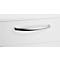 Schäfer Shop Pure Caisson à roulettes 1233, tiroir à ustensiles + 3 tiroirs, verrouillable, poignées métalliques rondes, L 434 x P 600 x H 570 mm, blanc/blanc
