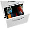 Schäfer Shop Pure Caisson à roulettes 126, tiroir à ustensiles + 2 tiroirs, verrouillable, poignées métalliques rondes, L 434 x P 600 x H 570 mm, blanc/anthracite
