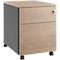 Schäfer Shop Pure Caisson à roulettes 36, acier/bois, 1 tiroir, décor chêne/anthracite