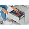 Schäfer Shop Pure Caisson mobile, 3 tiroirs, gorge de préhension latérale, l. 390 x P 590 x H 550 mm, acier gris clair, verrouillable