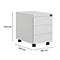 Schäfer Shop Pure Caisson mobile, 3 tiroirs, gorge de préhension latérale, l. 390 x P 590 x H 550 mm, acier gris clair, verrouillable