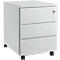 Schäfer Shop Pure Caisson roulant 333, corps en acier, façade en bois, roulettes, verrouillable, L 435 x P 565 x H 567 mm, 3 tiroirs, gris clair/gris clair