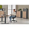 Schäfer Shop Pure Chaise de bureau SSI PROLINE P1 Clean, avec accoudoirs, mécanisme synchrone ponctuel, assise avec disques intervertébraux, revêtement antibactérien, noir