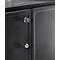Schäfer Shop Pure Chariot polyvalent, noir, aluminium/plastique, avec tiroir et armoire, 4 roulettes pivotantes à bandage plein, L 850 x l 480 x H 1000 mm