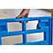 Schäfer Shop Pure Châssis mobile, norme européenne, jusqu'à 300 kg, avec rebord d'empilage, roues pivotantes, L 610 x l 410 mm, HDPE &amp; TPU, bleu clair RAL 5012