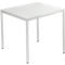Schäfer Shop Pure Conferentietafel, rechthoekig, frame van vierkante buizen, B 800 x D 700 x H 720 mm, lichtgrijs/lichtgrijs