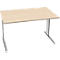 Schäfer Shop Pure Desk PLANOVA BASIC, rechthoekig, C-poot, B 1200 x D 800 x H 717 mm, ahorn/wit + kabelgoot