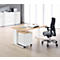 Schäfer Shop Pure Desk PLANOVA BASIC, rechthoekig, C-poot, B 1600 x D 800 x H 717 mm, ahorn/wit + kabelgoot
