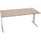 Schäfer Shop Pure Desk PLANOVA BASIC, rechthoekig, C-poot, B 1600 x D 800 x H 717 mm, eiken/wit + kabelgoot