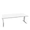 Schäfer Shop Pure Desk PLANOVA BASIC, rechthoekig, C-voet, B 2000 x D 1000 x H 717 mm, wit + kabelgoot