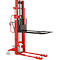 Schäfer Shop Pure hoogheffende truck, handmatig, 1600 kg draagvermogen, tot 1600 mm hefhoogte, rood