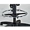 Schäfer Shop Pure industriële draaistoel, permanent contact, lendensteun, bekkensteun, met glijders en voetring, zwart