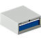 Schäfer Shop Pure ladekast 27-27, 1 lade, tot 200 kg, B 564 x D 572 x H 250 mm, gentiaanblauw/lichtgrijs, met een lengte van 200 kg.