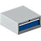 Schäfer Shop Pure ladekast 27-27, 1 lade, tot 200 kg, B 564 x D 572 x H 250 mm, gentiaanblauw/wit aluminium