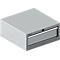 Schäfer Shop Pure ladekast 27-27, 1 lade, tot 200 kg, B 564 x D 572 x H 250 mm, wit aluminium/wit aluminium.