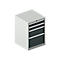 Schäfer Shop Pure ladekast 27-27, 4 laden, tot 75 kg, B 564 x D 572 x H 800 mm, antracietgrijs/lichtgrijs