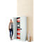 Schäfer Shop Pure materiaalkast, 4 legborden, afsluitbaar, B 950 x D 400 x H 1935 mm, staal, lichtgrijs RAL 7035/ lichtgrijs RAL 7035