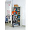 Schäfer Shop Pure Materialschrank, abschließbar, 4 Böden, B 800 x T 400 x H 1935 mm, Stahl, lichtgrau