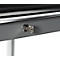 Schäfer Shop Pure Mehrzweckwagen, schwarz, Aluminium/Kunststoff, mit Schublade und Schrank, 4 Vollgummi-Lenkrollen, L 850 x B 480 x H 1000 mm