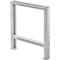 Schäfer Shop Pure Onderstel voor werkblad, in hoogte verstelbaar, D 665 mm, lichtzilver