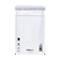 White bubble mailer, printed with QR code, logos, and barcode. Top with closure.