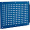 Schäfer Shop Pure Panneau latéral pour tables de travail réglables en hauteur manuellement AST31, trame de trous 38 x 10 mm, jusqu'à 50 kg, acier, bleu gentiane