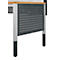 Schäfer Shop Pure Panneau latéral pour tables de travail réglables en hauteur manuellement AST31, trame de trous 38 x 10 mm, jusqu'à 50 kg, acier, gris anthracite