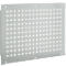 Schäfer Shop Pure Panneau latéral pour tables de travail réglables en hauteur manuellement AST31, trame de trous 38 x 10 mm, jusqu'à 50 kg, acier, gris clair