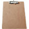 Schäfer Shop Pure Planchette à pince, 50 feuilles DIN A4 à 80g/qm, L 230 x H 320 mm, brun