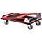Schäfer Shop Pure Plateauwagen, inklapbare duwbeugel, L 725 x B 475 mm, draagvermogen 150 kg, rood